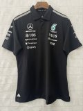 F1 Mercedes-Benz POLO  Black Short Sleeve Racing Suit 2026