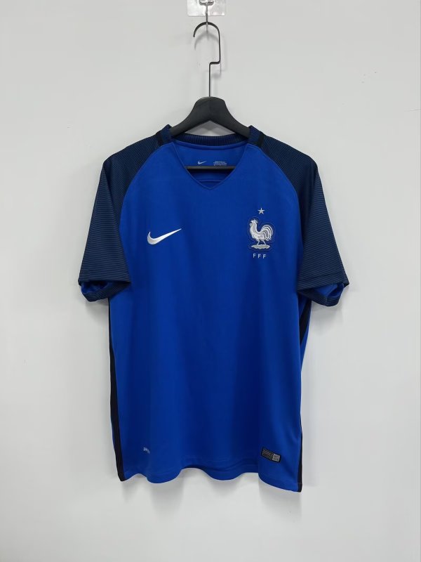 Retro France Home  1:1 Quality Soccer Jersey  2016