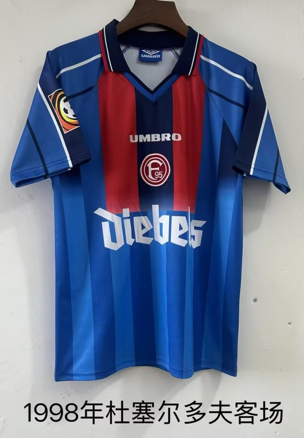 Fortuna Dusseldorf Away Fans 1:1 Quality Soccer Jersey  1998