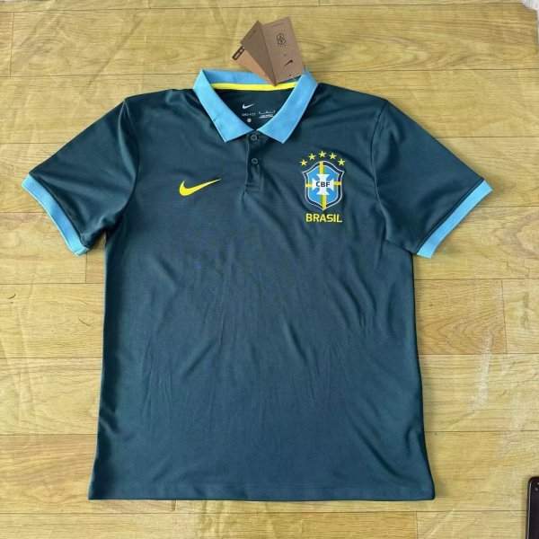 Brazil Polo Fans Green  1:1 Quality Soccer Jersey 26-27 (2026)