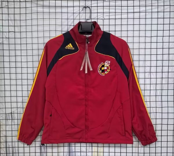 spain Windbreaker Retro  Red 1:1 Quality Soccer Jersey  2007