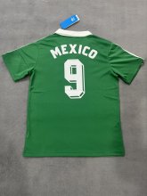 Retro Mexico Home #9 1:1 Quality Soccer Jersey  1986