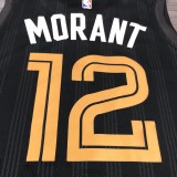 Memphis Grizzlies City Edition Black #12 MORANT 1:1 Quality NBA Jerseys 2021