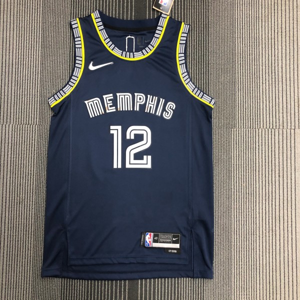 Memphis Grizzlies  City Edition Black #12 MORANT 1:1 Quality NBA Jerseys  2022