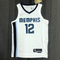 Memphis Grizzlies  White #12 MORANT 1:1 Quality NBA Jerseys  75 Year