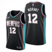 Memphis Grizzlies Retro Black #12 MORANT 1:1 Quality NBA Jerseys 2021