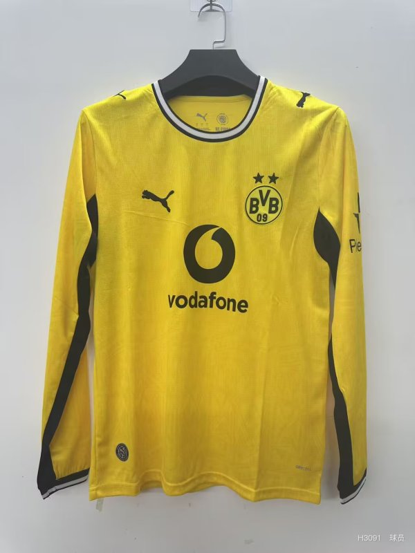 Dortmund Home Long Sleeve Fans 1:1 Quality Soccer Jersey  26-27