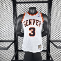 Denver Nuggets Retro White  #3 IVERSON 1:1 Quality NBA  Season Jerseys 2006-2007