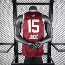 Denver Nuggets ALL-STAR Red #15 JOKIC 1:1 Quality NBA  Season Jerseys 2024
