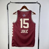 Denver Nuggets ALL-STAR Red #15 JOKIC 1:1 Quality NBA  Season Jerseys 2024