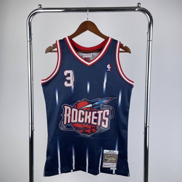 Houston Rockets Retro  Blue #3 FRANCIS 1:1 Quality NBA  Season Jerseys 1996-1997