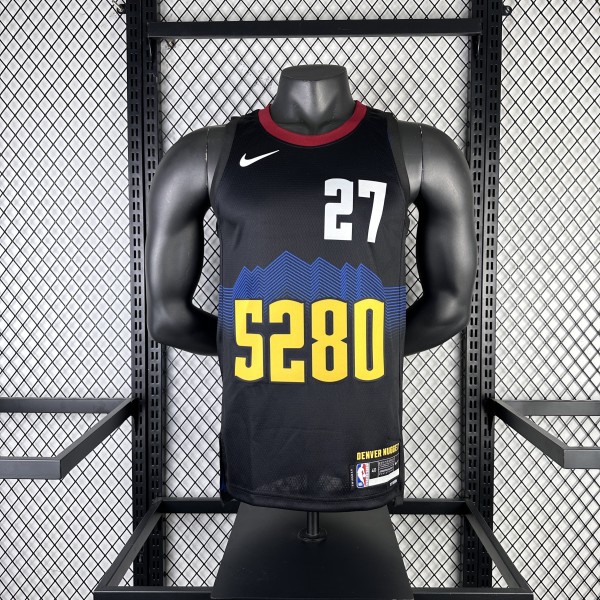 Denver Nuggets Black City Edition  #27 MURRAY 1:1 Quality NBA  Season Jerseys 2024