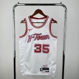 Houston Rockets  City Edition  White #35 DURANT 1:1 Quality NBA  Season Jerseys 2024