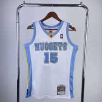 Denver Nuggets Retro White #15 ANTHONY 1:1 Quality NBA  Season Jerseys 2003-2004