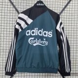 Retro Liverpool Windbreaker  Green 1:1 Quality Soccer Jersey 1995-1996