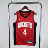 Houston Rockets Away  Red #4 GREEN 1:1 Quality NBA  Season Jerseys 2023