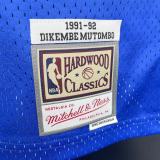 Denver Nuggets Retro Blue #55 MUTOMBO 1:1 Quality NBA  Season Jerseys 1991-1992