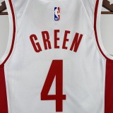 Houston Rockets Home White #4 GREEN 1:1 Quality NBA  Season Jerseys 2023
