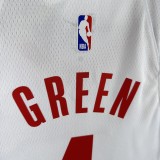 Houston Rockets Home White #4 GREEN 1:1 Quality NBA  Season Jerseys 2023