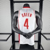 Houston Rockets Home White #4 GREEN 1:1 Quality NBA  Season Jerseys 2023