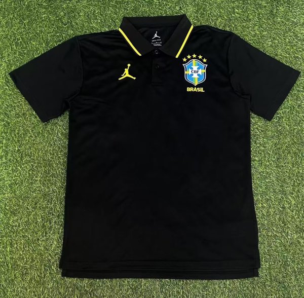 Brazil Polo Fans Black 1:1 Quality Soccer Jersey 26-27 (2026)