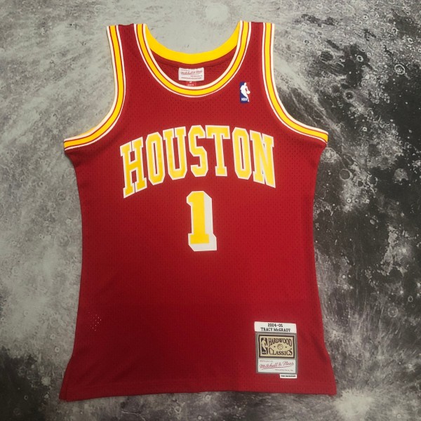 Houston Rockets  Retro Red #1 MCGRADY 1:1 Quality NBA  Season Jerseys 2004-2005