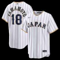 MLB JAPAN white #18 YAMAMOTO 1:1 quality baseball  Jerseys  World Cup