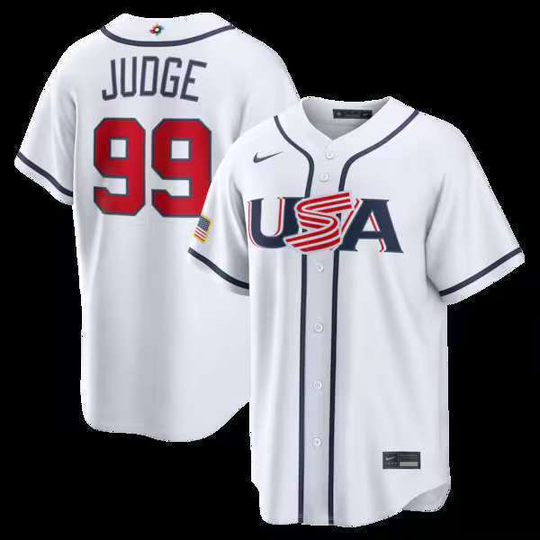 MLB USA white #99 JUDGE 1:1 quality baseball  Jerseys  World Cup