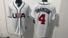 MLB USA White #4 CROW-ARMSTRONG 1:1 Quality Baseball  Jerseys  World Cup