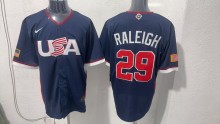 MLB USA Blue #29 RALEIGH 1:1 Quality Baseball  Jerseys  World Cup