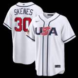 MLB USA White #30 SKENES  1:1 Quality Baseball  Jerseys  World Cup