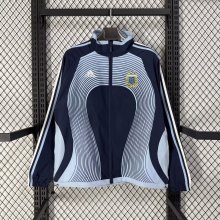 Retro Argentina Windbreaker Blue Black 1:1 Quality Soccer Jersey 26-27 （2026）