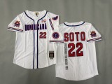 MLB Dominicana fans white baseball  Jerseys  2025