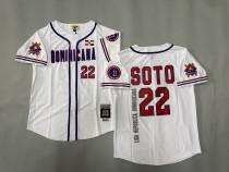 MLB Dominicana fans white baseball  Jerseys  2025