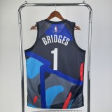 Brooklyn Nets City Edition  #1 BRIDGES 1:1 Quality NBA  Season Jerseys 2024