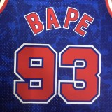 Brooklyn Nets BAPE×M&N  Hardwood Classics  Blue #93 BAPE 1:1 Quality NBA  Season Jerseys