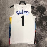 Brooklyn Nets City Edition White  #1 BRIDGES 1:1 Quality NBA  Season Jerseys 2023