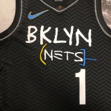 Brooklyn Nets graffiti Black #1 BRIDGES 1:1 Quality NBA  Season Jerseys