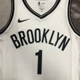 Brooklyn Nets  V-neck White #1 BRIDGES 1:1 Quality NBA  Season Jerseys