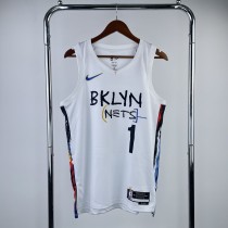 Brooklyn Nets City Edition White  #1 BRIDGES 1:1 Quality NBA  Season Jerseys 2023