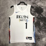 Brooklyn Nets City Edition White  #1 BRIDGES 1:1 Quality NBA  Season Jerseys 2023