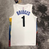 Brooklyn Nets City Edition White  #1 BRIDGES 1:1 Quality NBA  Season Jerseys 2023