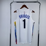 Brooklyn Nets City Edition White  #1 BRIDGES 1:1 Quality NBA  Season Jerseys 2023
