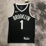 Brooklyn Nets  V-neck Black #1 BRIDGES 1:1 Quality NBA  Season Jerseys