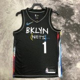 Brooklyn Nets graffiti Black #1 BRIDGES 1:1 Quality NBA  Season Jerseys