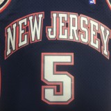 Brooklyn Nets Blue #5 KIDD 1:1 Quality NBA  Season Jerseys 2006-2007