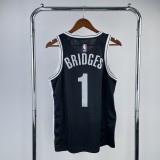 Brooklyn Nets  V-neck Black #1 BRIDGES 1:1 Quality NBA  Season Jerseys
