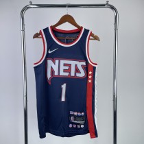 Brooklyn Nets City Edition Blue #1 BRIDGES 1:1 Quality NBA  Season Jerseys 2022