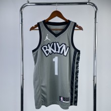 Brooklyn Nets Grey #1 BRIDGES 1:1 Quality NBA  Season Jerseys