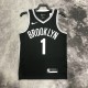 Brooklyn Nets  V-neck Black #1 BRIDGES 1:1 Quality NBA  Season Jerseys